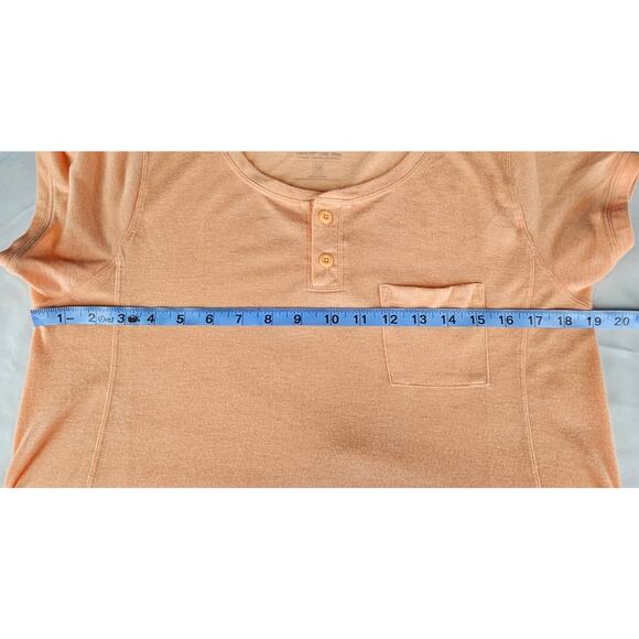 PATAGONIA WOMEN'S ORANGE CAPILENE COOL TRAIL BLOUSE TOP SIZE MEDIUM - Picture 11 of 12